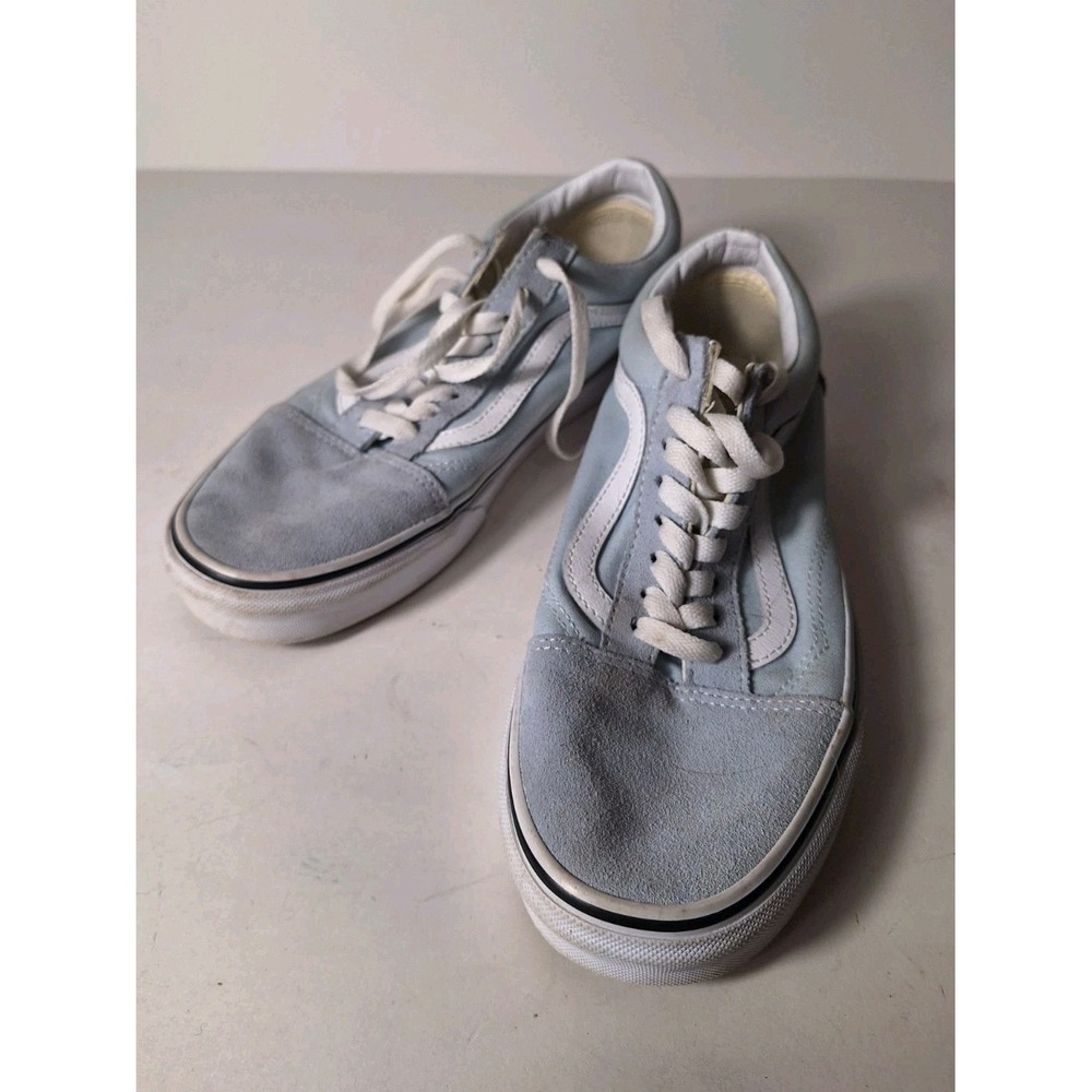 Vans Old Skool Low Top Mens 8 Sneaker Suede Skate Baby Pastel Dusty  Light Blue